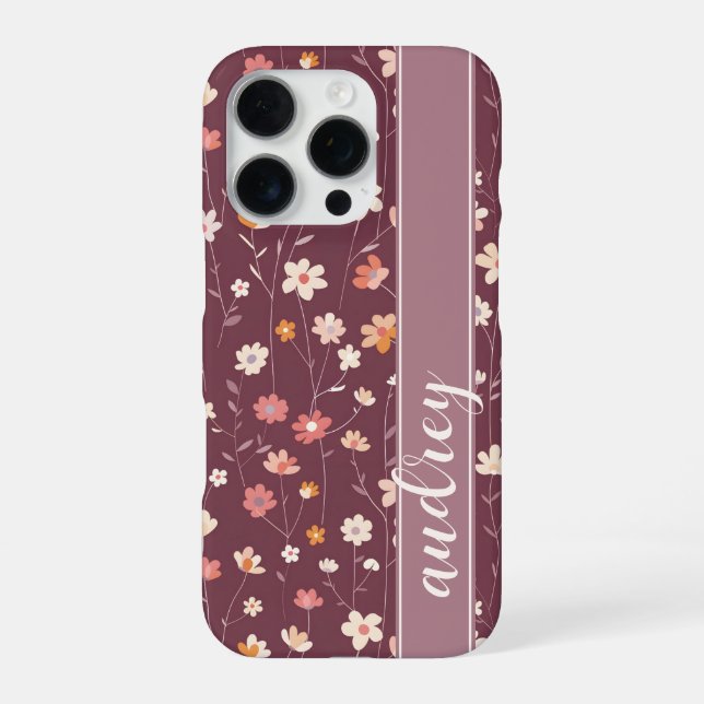 Retro Blüten  iPhone Hülle (Rückseite)