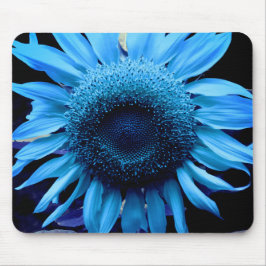 Retro Blütenblume Blume Blauer Sonnenblume Mousepad