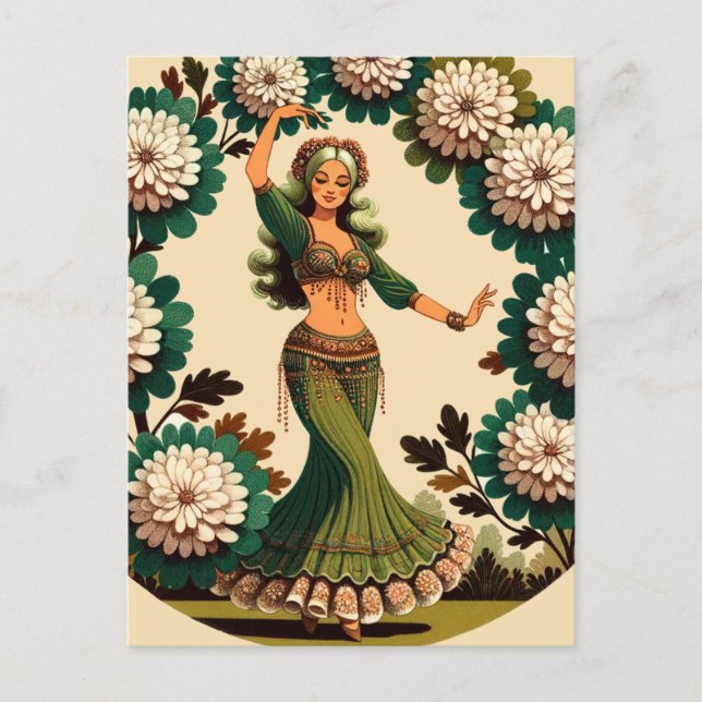 Retro Bly Dancer Postkarte (Vorderseite)