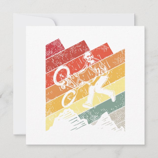 Retro BMX Bike Freestyle BMX Rider Gift Idea Einladung (Vorderseite)