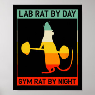 Retro Bodybuilding Lab Ratte bei Tag Gym Ratte bei Poster