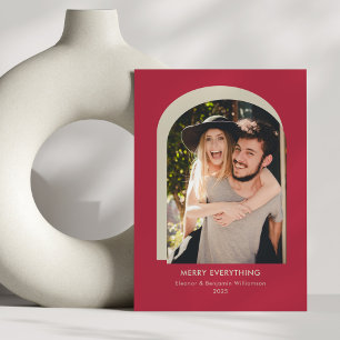 Retro-Bogen Frohe Weihnachten Alles Rotes Foto