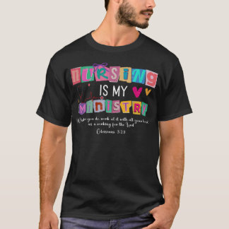 Retro-Bogen Krankenpflege ist mein Dienst christli T-Shirt