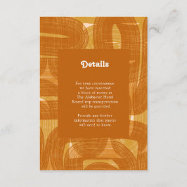 Retro-Bögen und -Linien Gelbe Details Begleitkarte