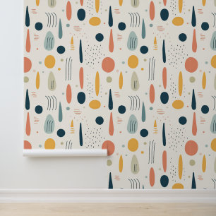 Retro Boho Abstrakte Kollektion Tapete