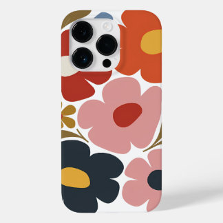 Retro-Boho-Blume Farbige Moderne des mittleren 20. Case-Mate iPhone 14 Pro Hülle