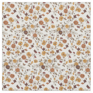 Retro Boho Blume Mittelmeer Muster Stoff
