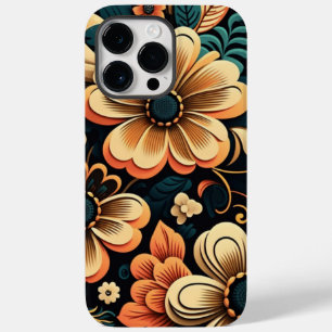 Retro-boho-Blume-Power Case-Mate iPhone 14 Pro Max Hülle