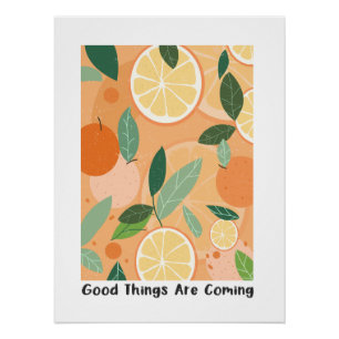 Retro-Boho-Blumen-Inspirationszitat Poster