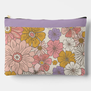 Retro-Boho-Blumengarten-Großes-Schreibtisch-Mat Zubehörtasche