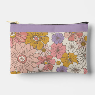 Retro-Boho-Blumengarten-Großes-Schreibtisch-Mat Zubehörtasche