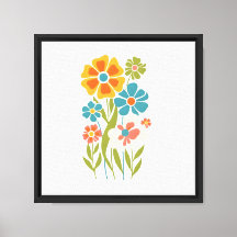 Retro-Boho-Blumenillustration