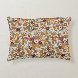 Retro-Boho-Blumenmuster Dekokissen