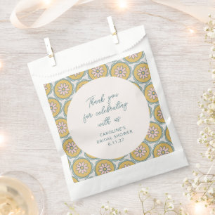 Retro-Boho-Blumenmuster Gelb Benutzerdefiniert Dus Geschenktütchen