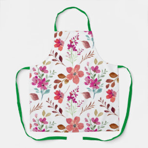 Retro-Boho-Blumenmuster-Küchenschürze Schürze