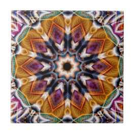 Retro Boho Bohemisch Hippie Trippy Rosette Mandala Fliese
