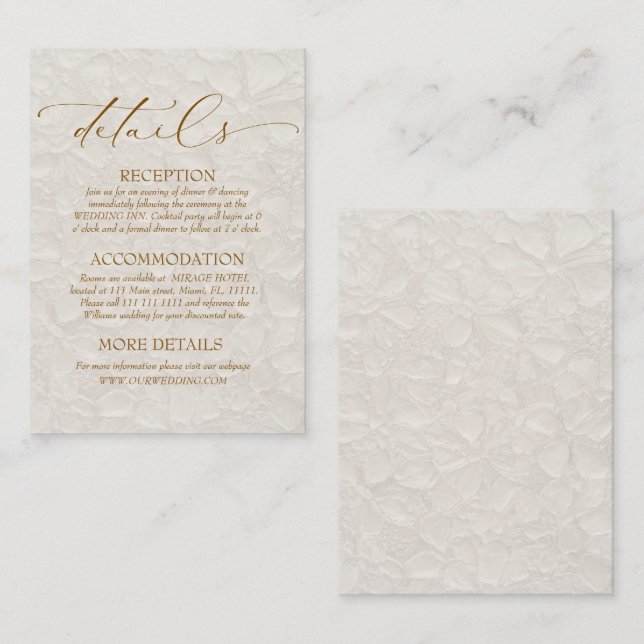 Retro Boho Brown-Neutronendetails Begleitkarte (Vorne/Hinten)