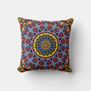 Retro Boho Chic Bohemisch Hippie Rosette Mandala Kissen