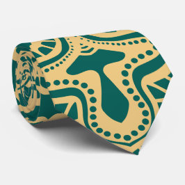 Retro Boho Chic Bohemisch Hippie Rosette Mandala Krawatte