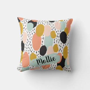 Retro Boho Chic MidCentury Abstrakte Kunst Kissen