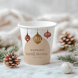 Retro Boho Christmas Bauble Ornament Brautparty Pappbecher