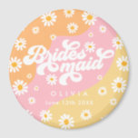 Retro Boho Daisy Personalisiert Bridesmaid Gift Magnet<br><div class="desc">Retro Boho Daisy Personalisiert Bridesmaid Gift Magnet</div>