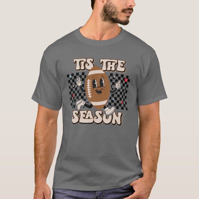 Retro Boho Dies ist die Saison Fußball Mama Fußbal T-Shirt (Vorderseite)