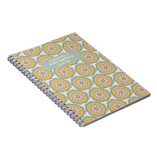 Retro Boho Floral Pastell Custom Baby Shower Name Notizblock
