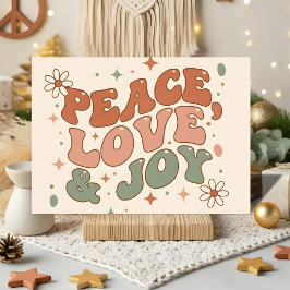 Retro Boho Frieden Liebe Freude Weihnachten