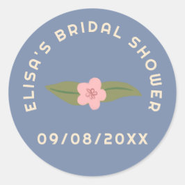 Retro Boho Fun Floral CUSTOM Brautparty Runder Aufkleber