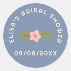 Retro Boho Fun Floral CUSTOM Brautparty Runder Aufkleber