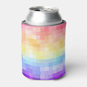 Retro Boho Funky Quirky Xenogender Kariert Pride Dosenkühler