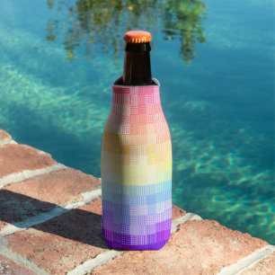 Retro Boho Funky Quirky Xenogender Kariert Pride Flaschenkühler