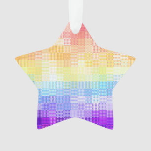 Retro Boho Funky Quirky Xenogender Kariert Pride Ornament
