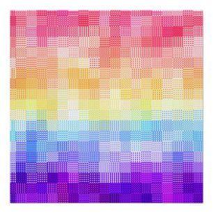Retro Boho Funky Quirky Xenogender Kariert Pride Poster