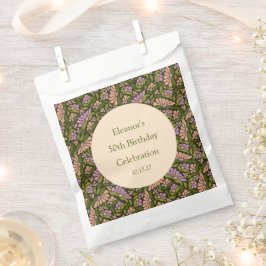 Retro Boho Green Niedlich BlumenCustom 50. Geburts Geschenktütchen