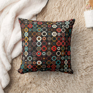 Retro-Boho-Kreis-Wurfkissen – Vibranter Stil! Kissen