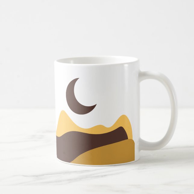 Retro Boho Moon Kaffeetasse (Rechts)