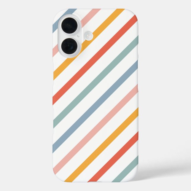 Retro Boho Multi Color Lines Case-Mate iPhone Hülle (Rückseite)