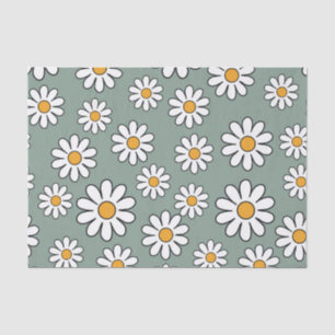 Retro Boho Niedlich Daisy Floral Pattern Seidenpapier