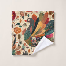 Retro Boho Patchwork Herbst Truthahn