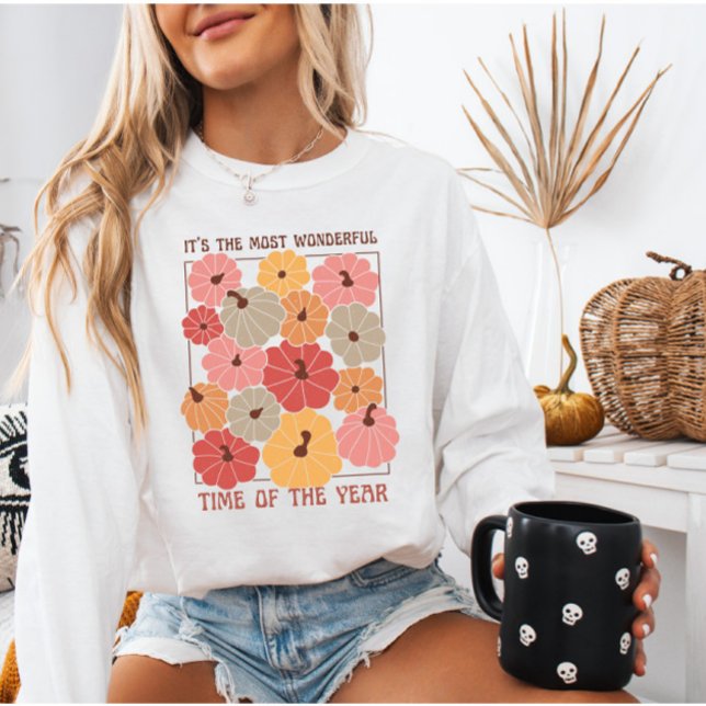 Retro Boho Pumpkins mit Stürze Quote Sweatshirt (Von Creator hochgeladen)