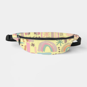 Retro-Boho-Regenbogen-Bauchtasche Bauchtasche