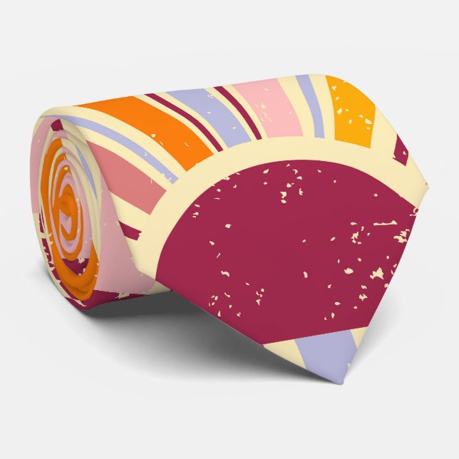 Retro Boho Sonne Krawatte (Gerollt)