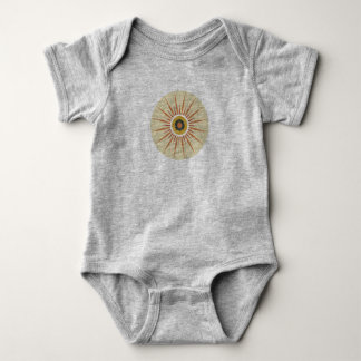 Retro-Boho-Sonnenstrahl-Design Baby Strampler