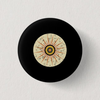 Retro-Boho-Sonnenstrahl-Design Button