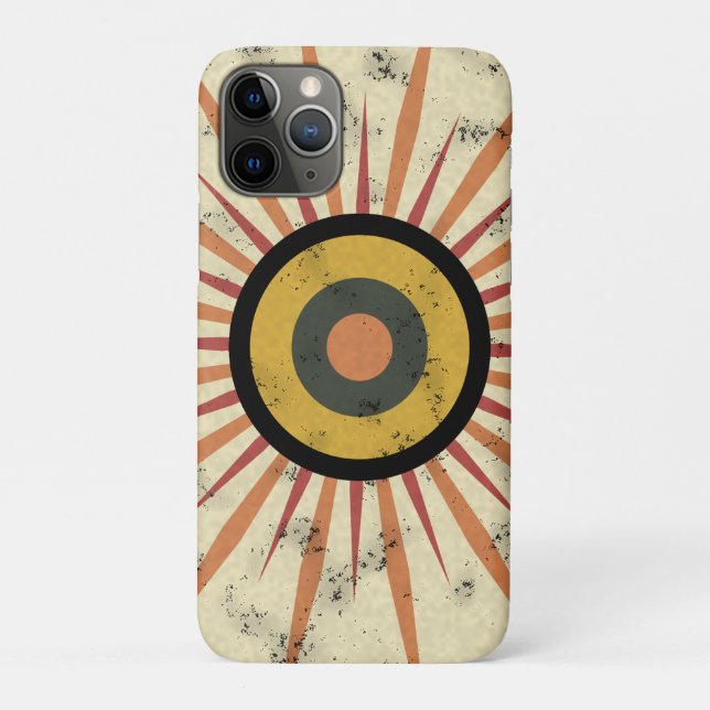 Retro-Boho-Sonnenstrahl-Design Case-Mate iPhone Hülle (Rückseite)