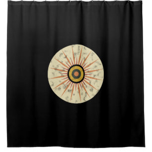Retro-Boho-Sonnenstrahl-Design Duschvorhang