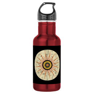 Retro-Boho-Sonnenstrahl-Design Edelstahlflasche