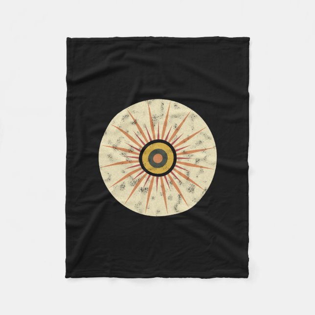 Retro-Boho-Sonnenstrahl-Design Fleecedecke (Vorderseite)
